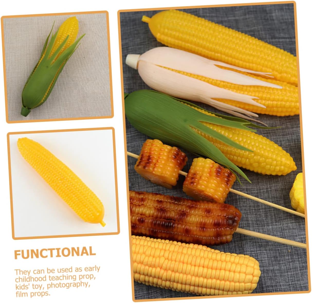 MAGICLULU 6Pcs Realistic Artificial Corn Decor