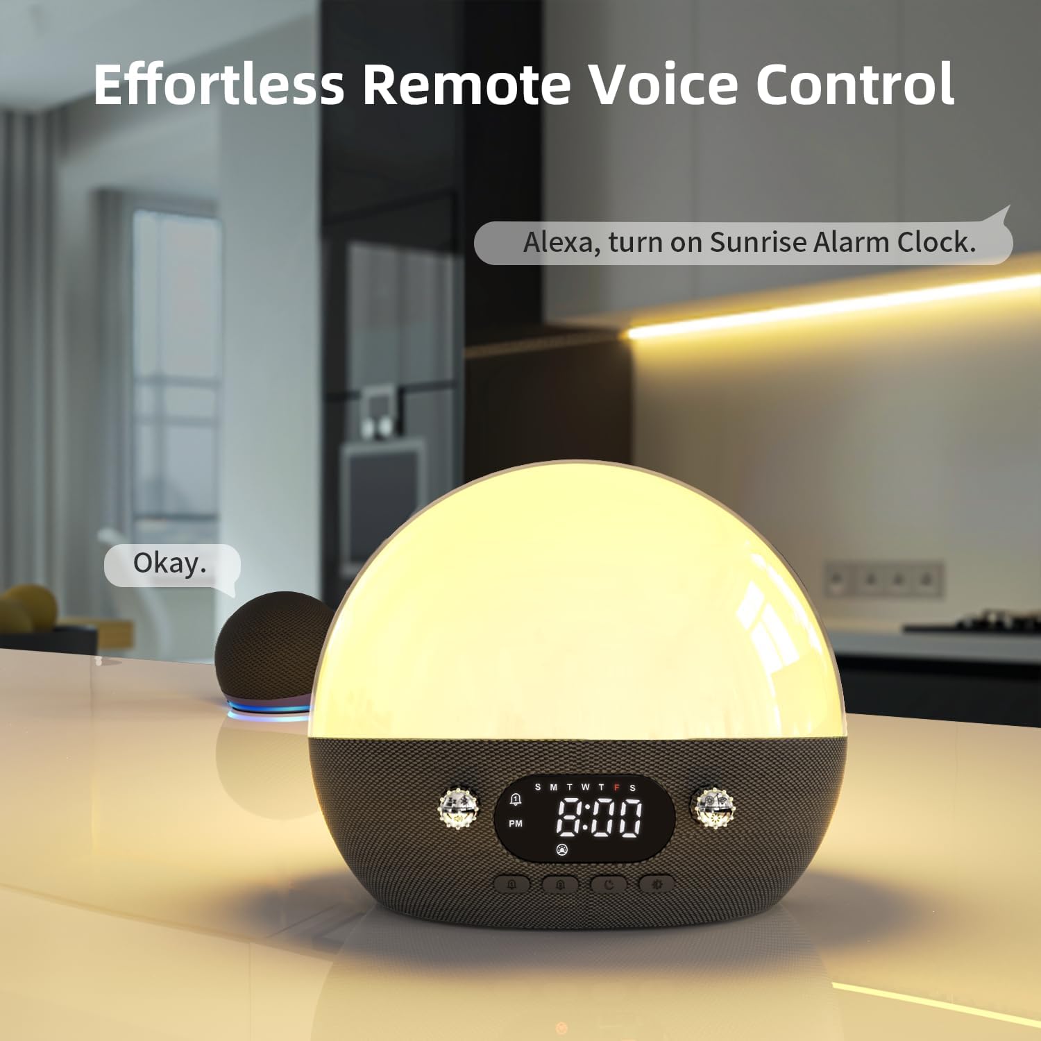 MOMILLA Sunrise Alarm Clock with Bluetooth Speaker