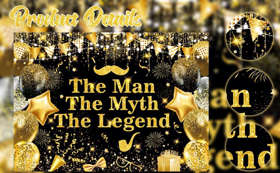 CenVen Man The Myth The Legend Banner Backdrop 6x4FT