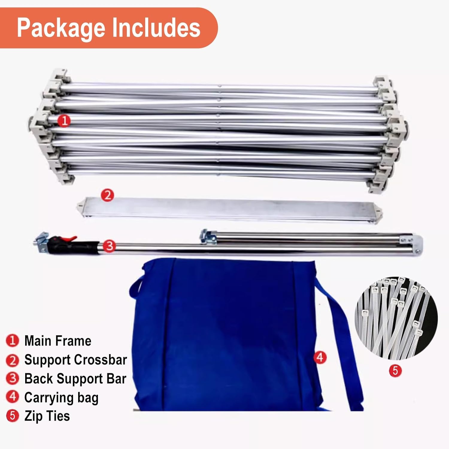 Aluminum Alloy Pop Up Display Stand with Bag and Ties 10ft L