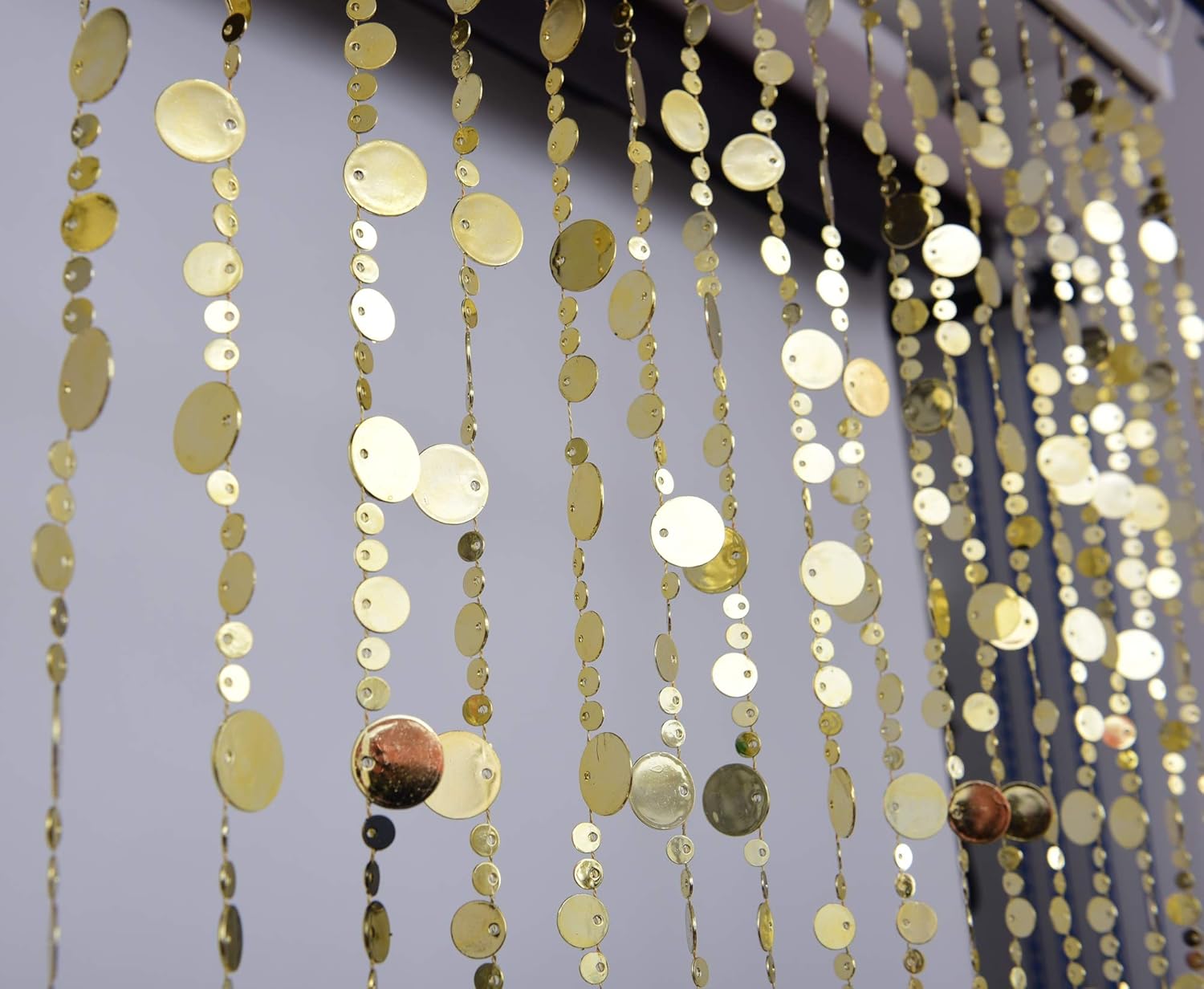 FlavorThings Gold Bubble Beaded Curtain 3 x 6