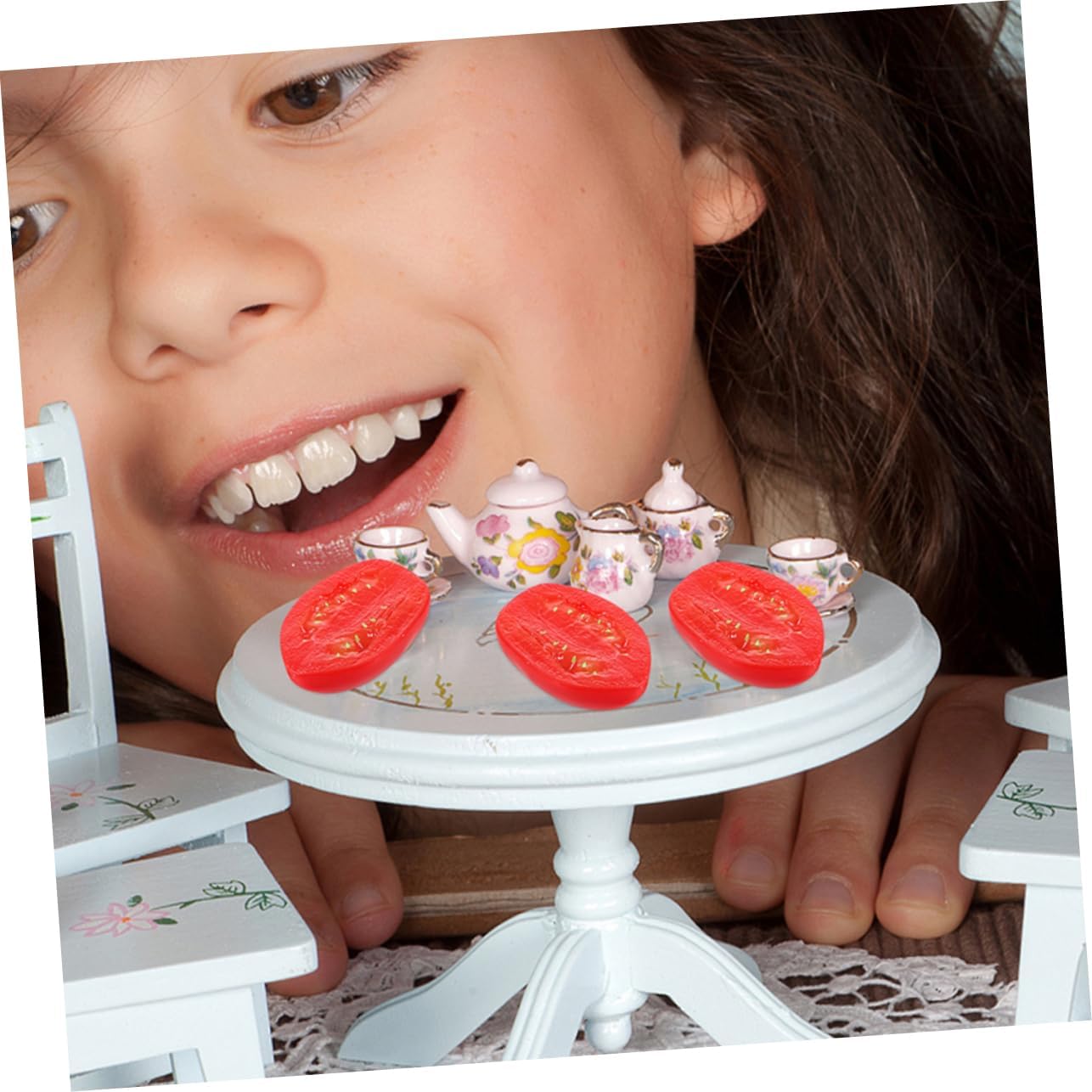 Zerodeko 10pcs Lifelike Cherry Tomato Models