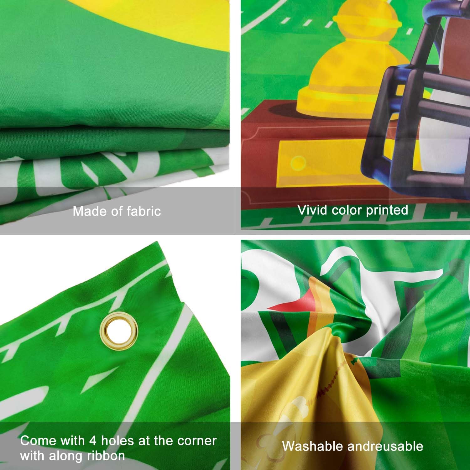 Football Party Backdrop 71x43 for Birthday Celebrations