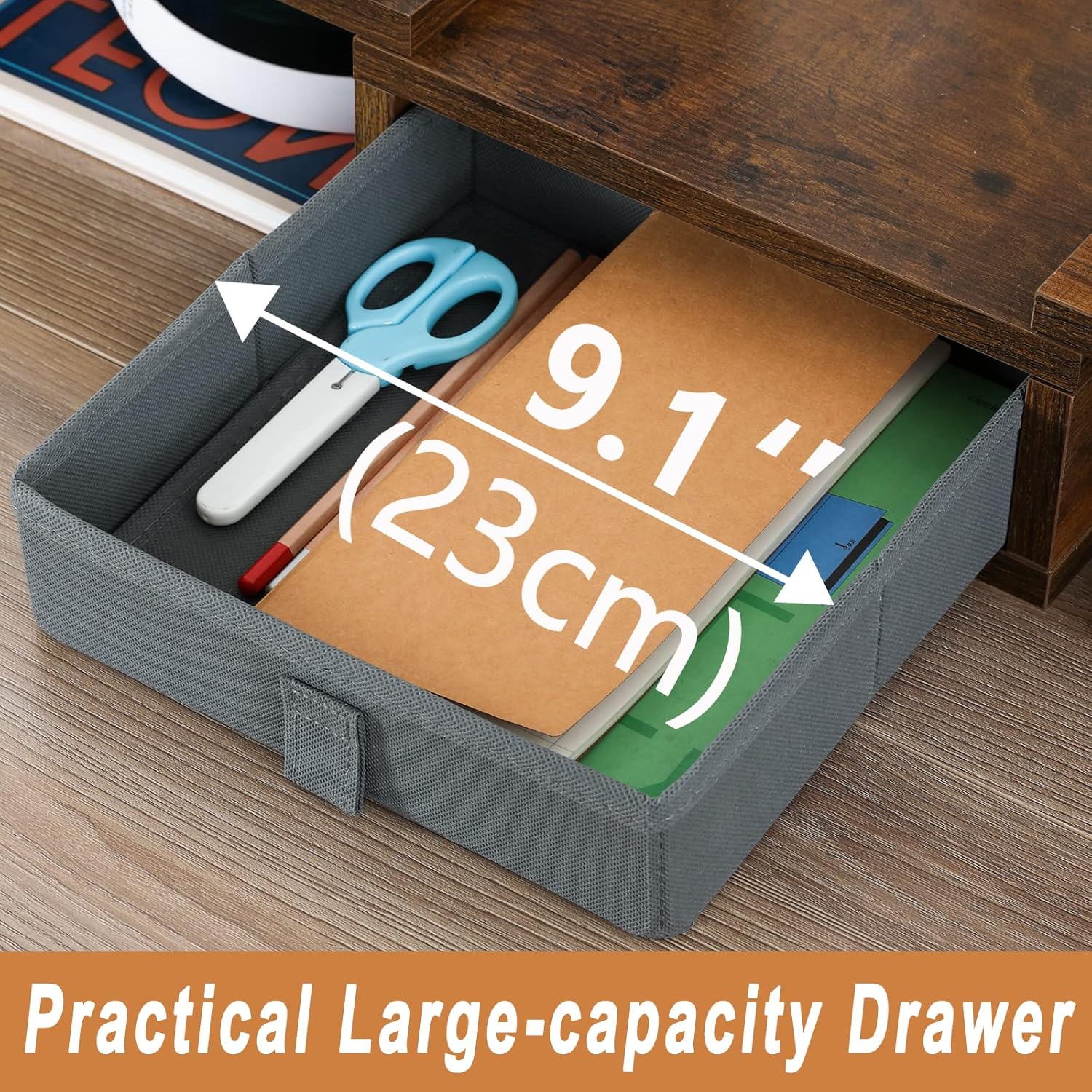 TEAMIX 3 Shelf Monitor Stand With Drawer
