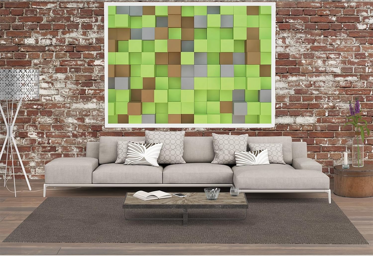 7X5FT 3D Cube Pattern Photo Backdrop for Events