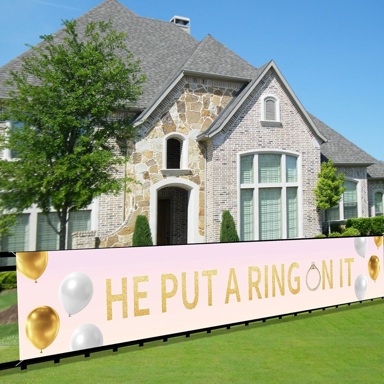 Joyiou Rustic Wedding Engagement Banner 98x16ft