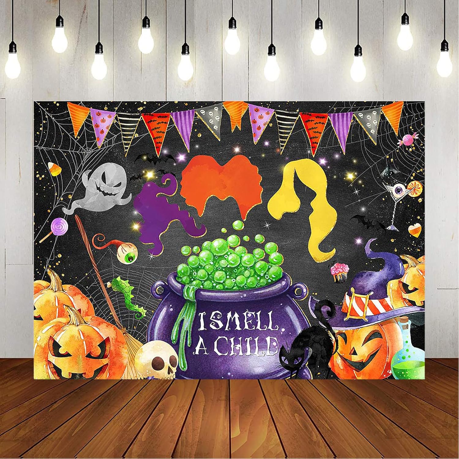 Avezano Halloween Baby Shower Backdrop Banner Decor