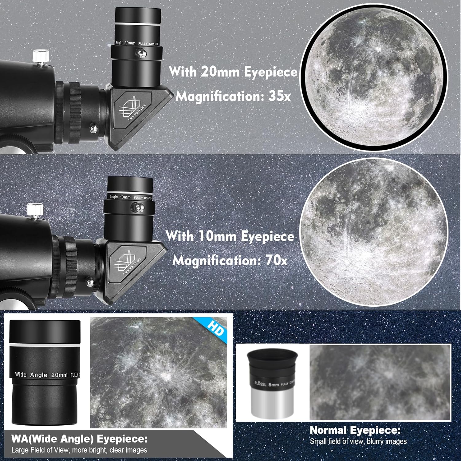 Celticbird High Powered 90mm Refractor Telescope for Adults
