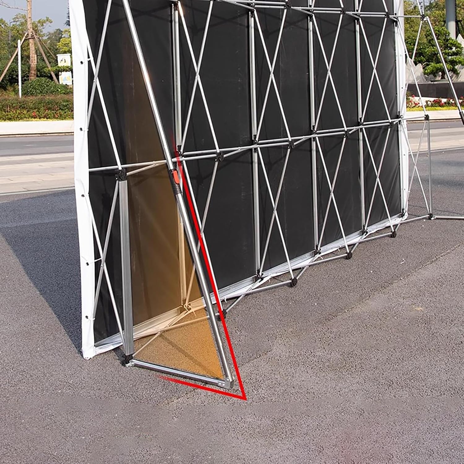 Portable Pop Up Display Stand with Tension Fabric Frame