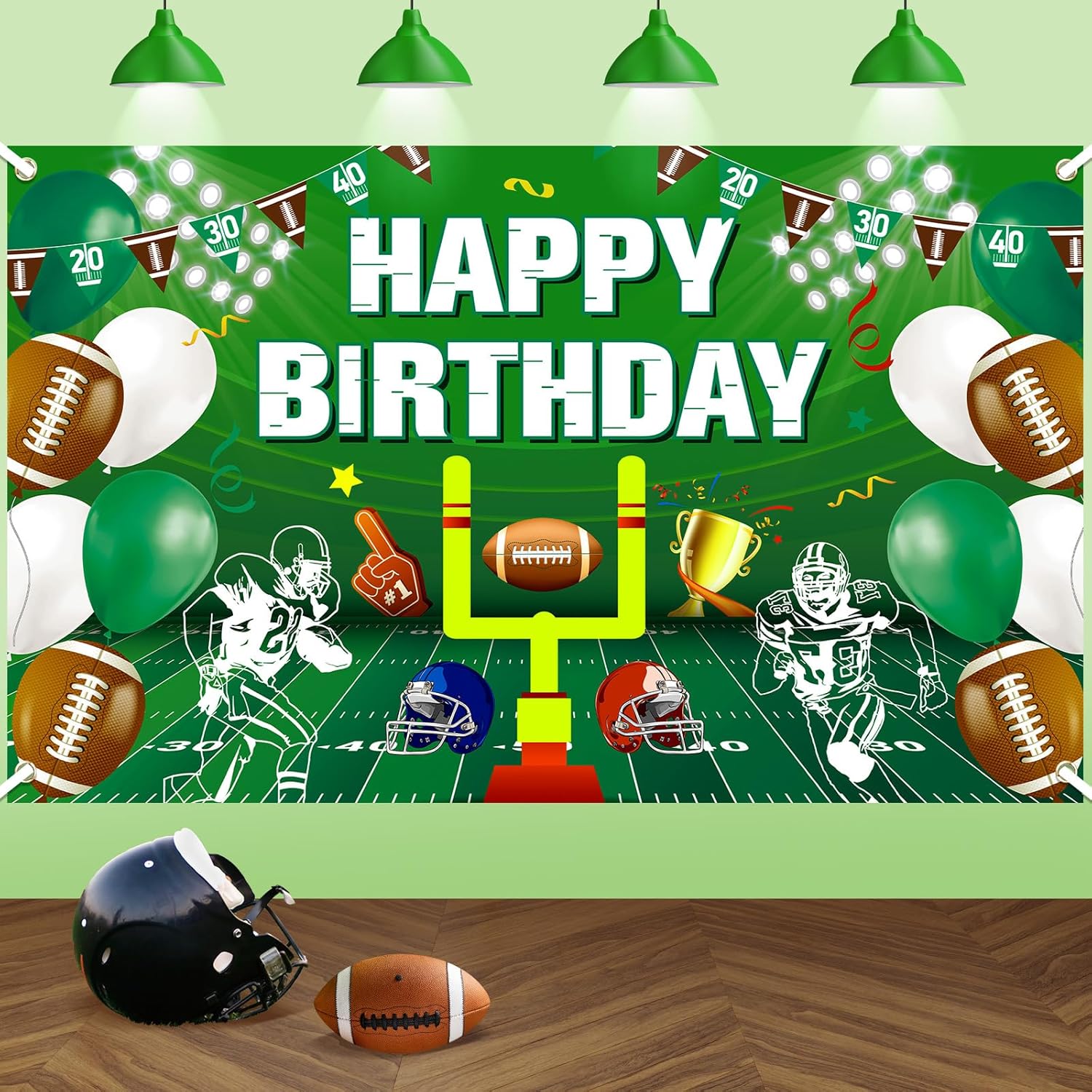 Football Birthday Party Decorations Backdrop Banner