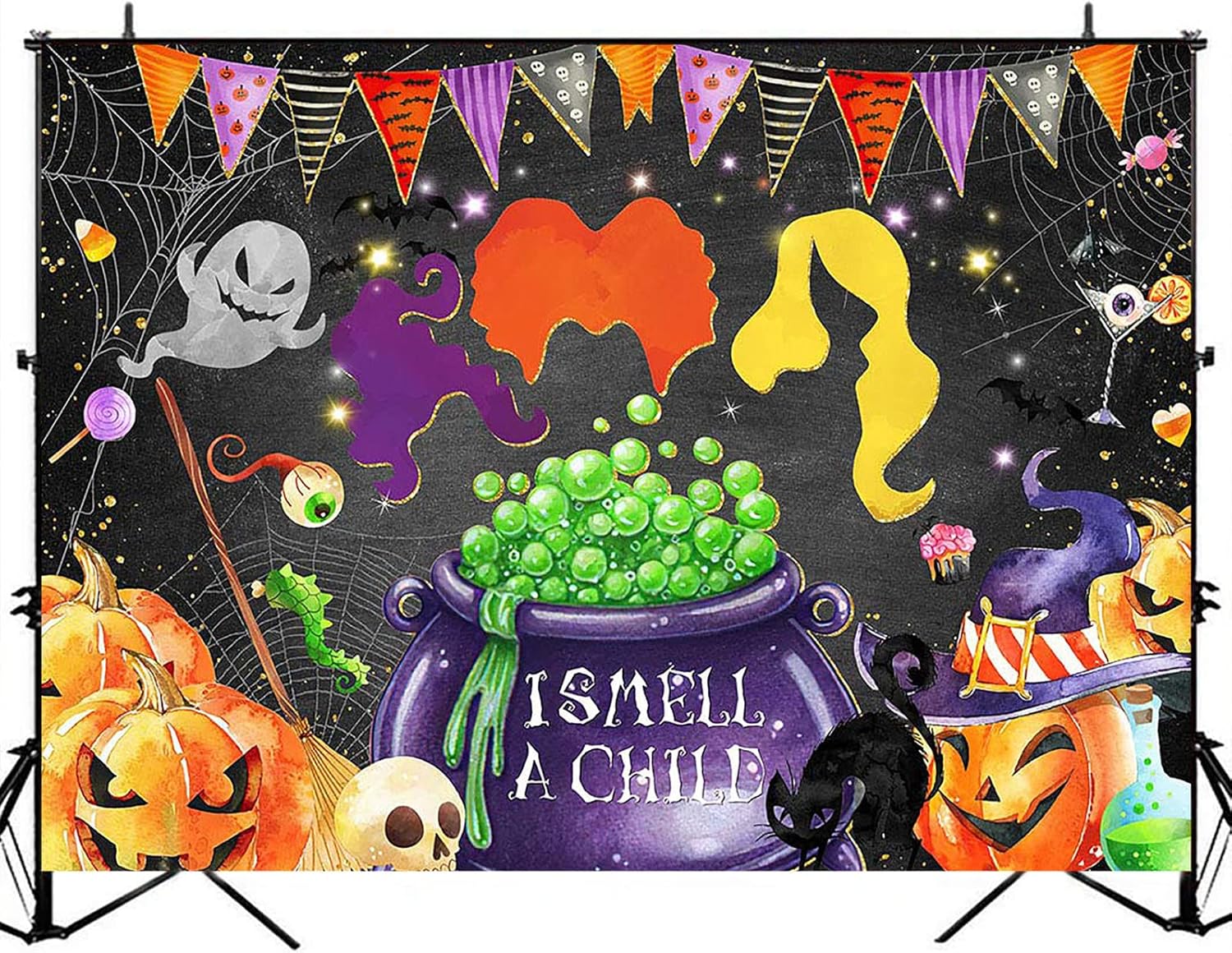 Avezano Halloween Baby Shower Backdrop Banner Decor
