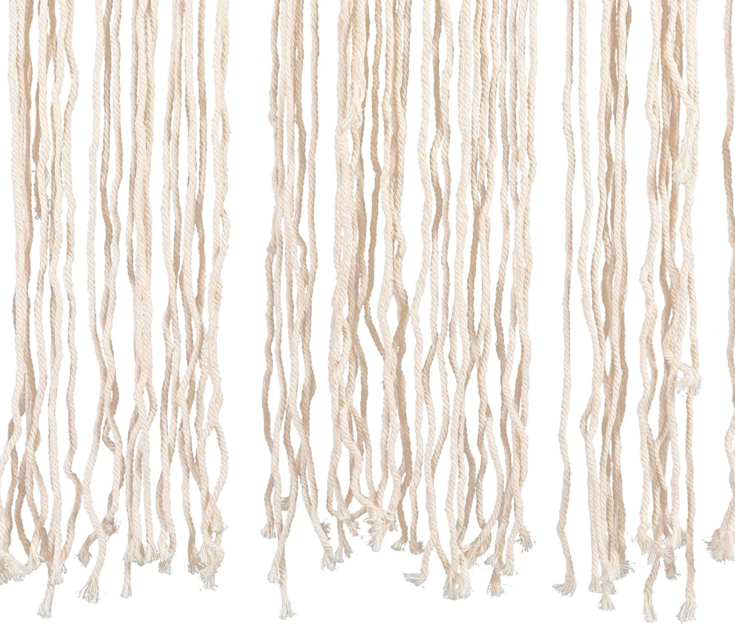 Macrame Door Curtains 2 Pcs Beige Tassel Boho Decor