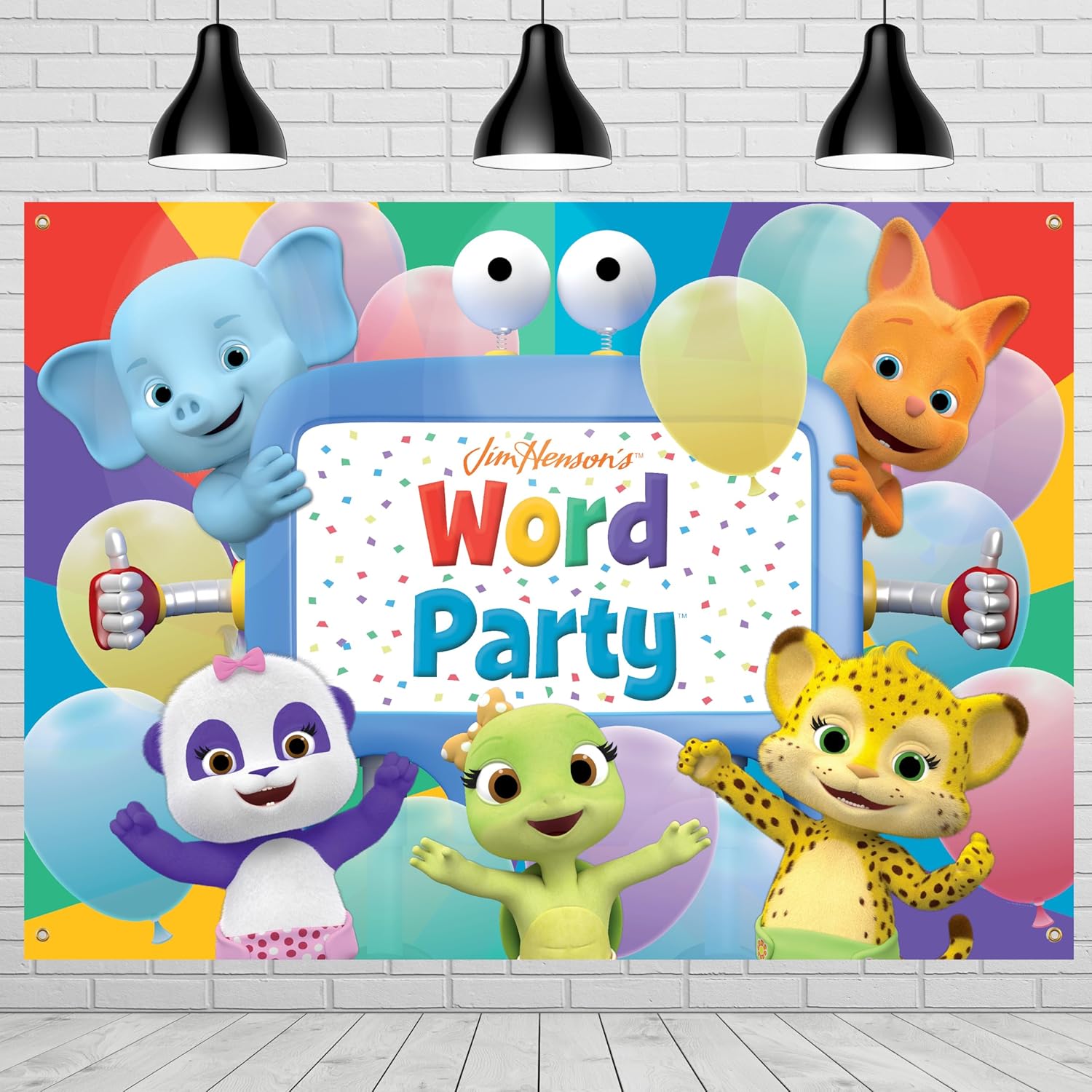Treasures Gifted Word Party Backdrop 43ft x 6ft