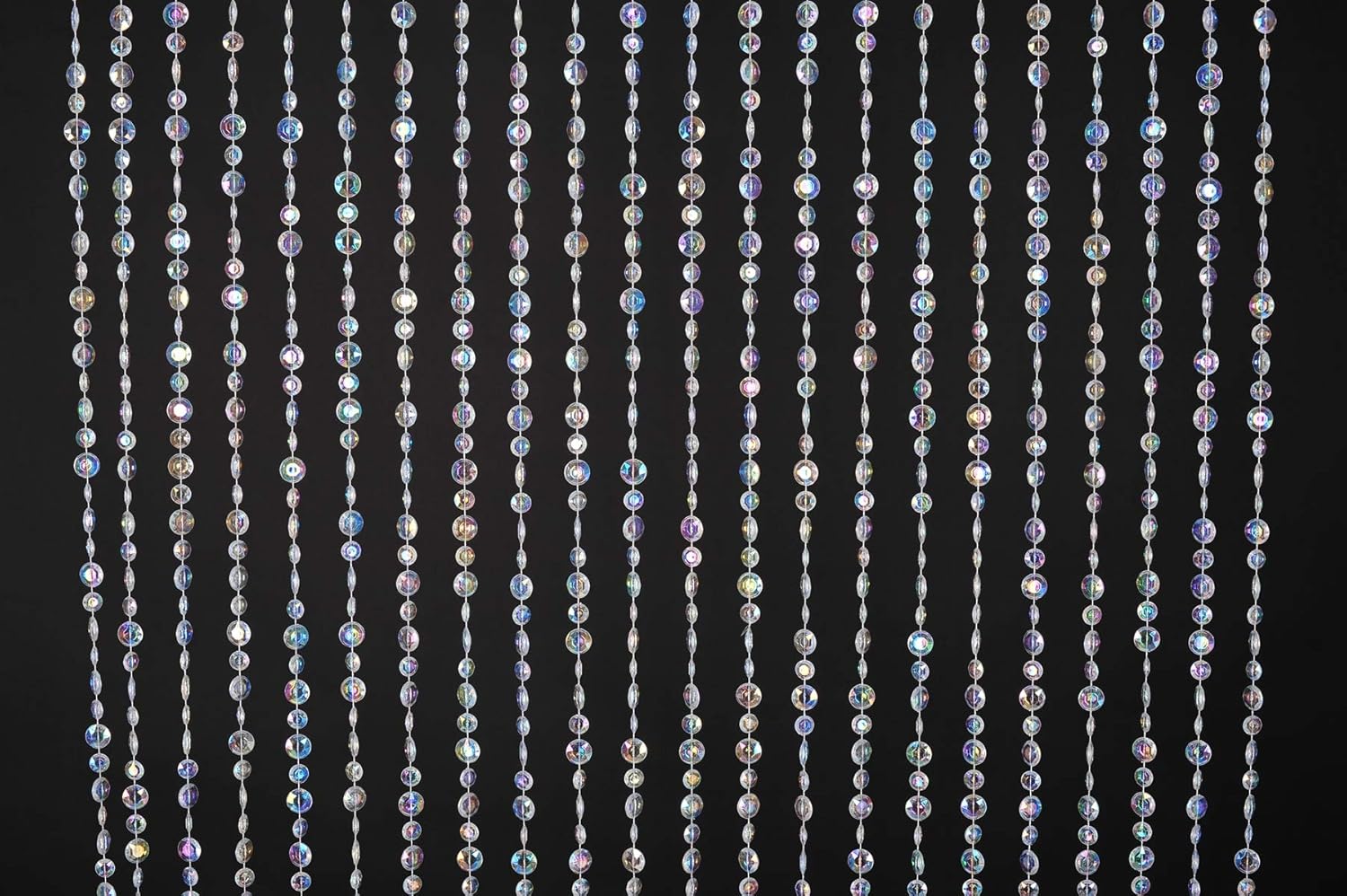 FlavorThings Iridescent Crystal Beaded Curtain 3ft x 6ft