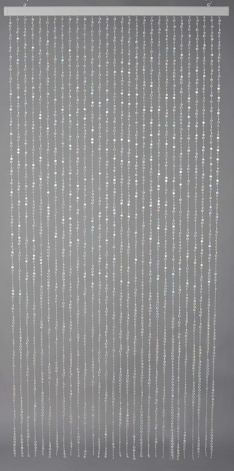FlavorThings Iridescent Crystal Beaded Curtain 3ft x 6ft