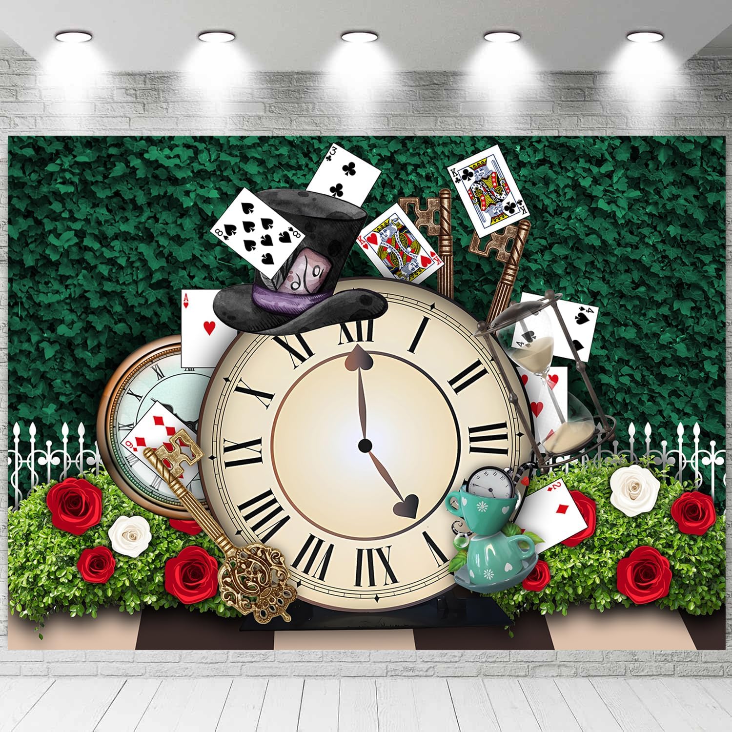 InMemory Green Wonderland Backdrop for Birthday Parties