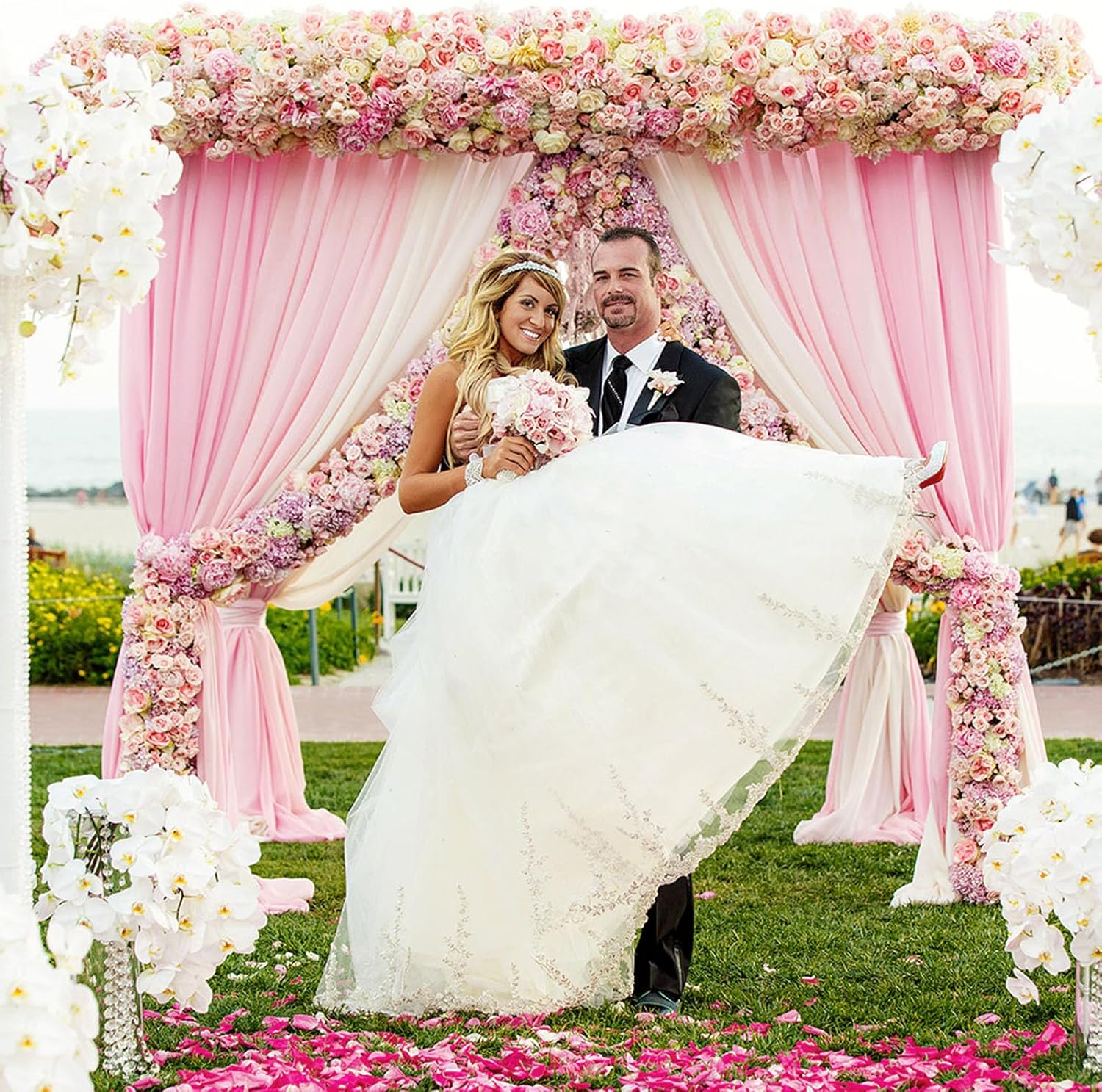 Light Pink 10x10 Feet Backdrop Curtains 2 Panels for Parties