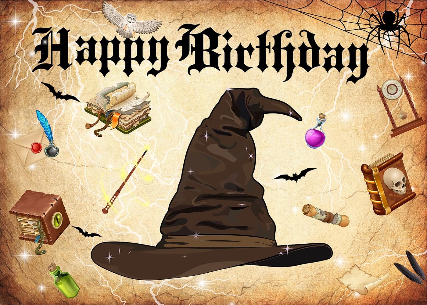 7x5FT Magic Wizard Halloween Background for Party Photos