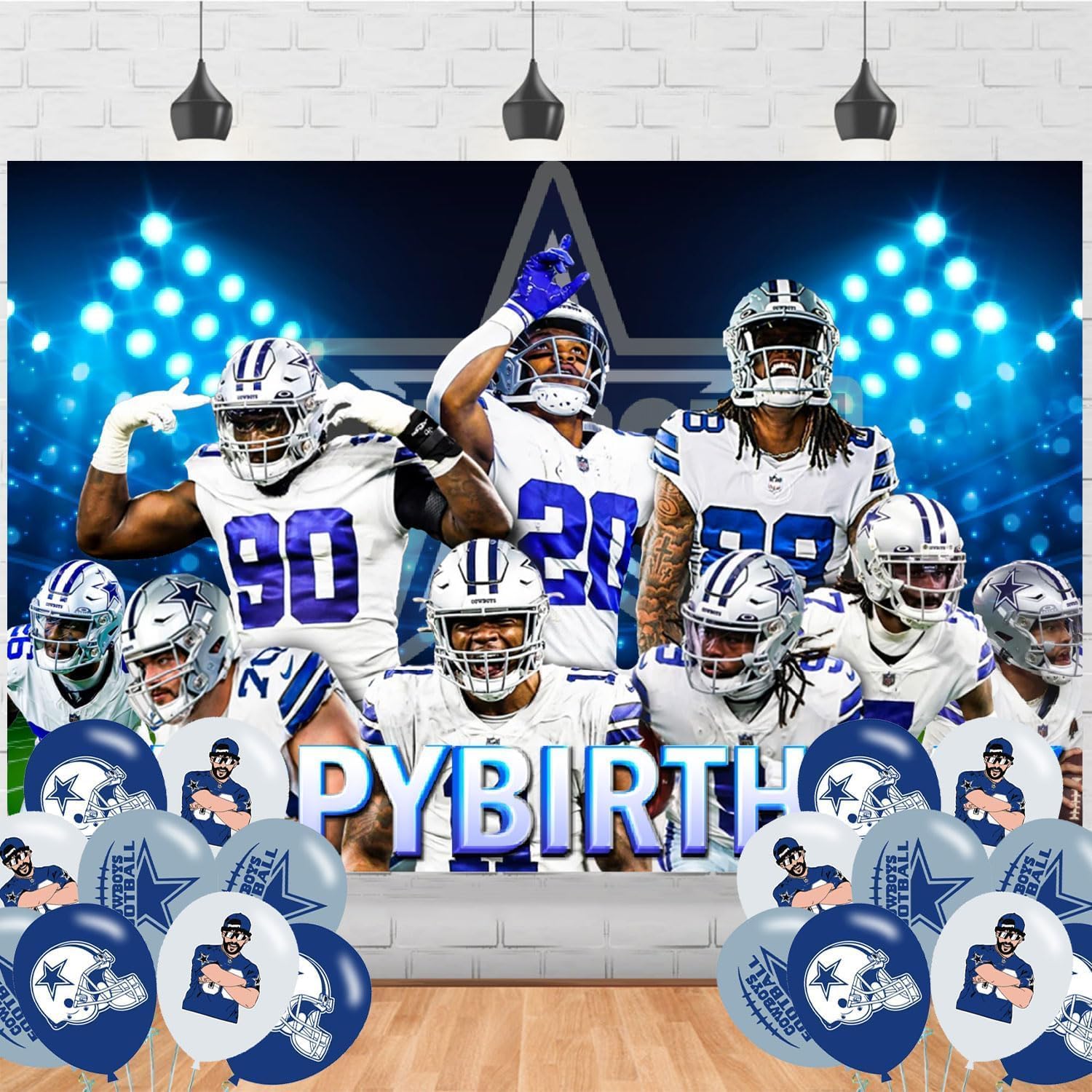 Dallas Cowboys Backdrop 5x3ft Vinyl Photo Background for Birthday Parties and Events