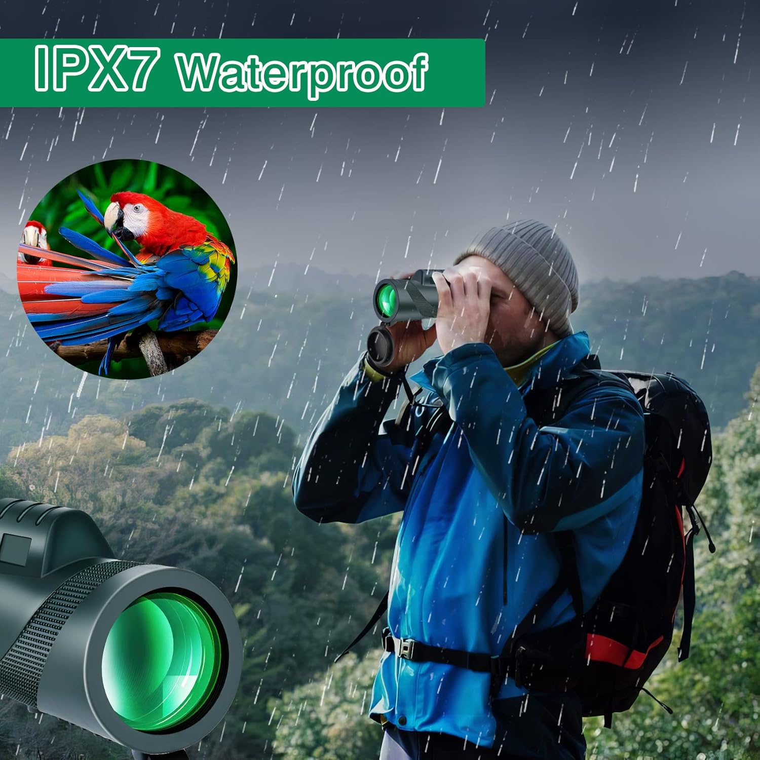 80x100 HD High-Powered Monocular Telescope