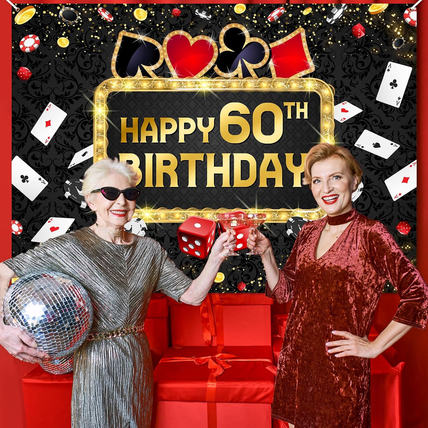 Avezano Casino Birthday Backdrop 7x5ft Las Vegas Theme