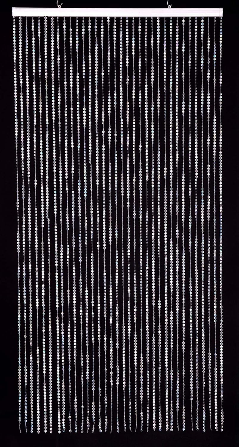 FlavorThings Iridescent Crystal Beaded Curtain 3ft x 6ft