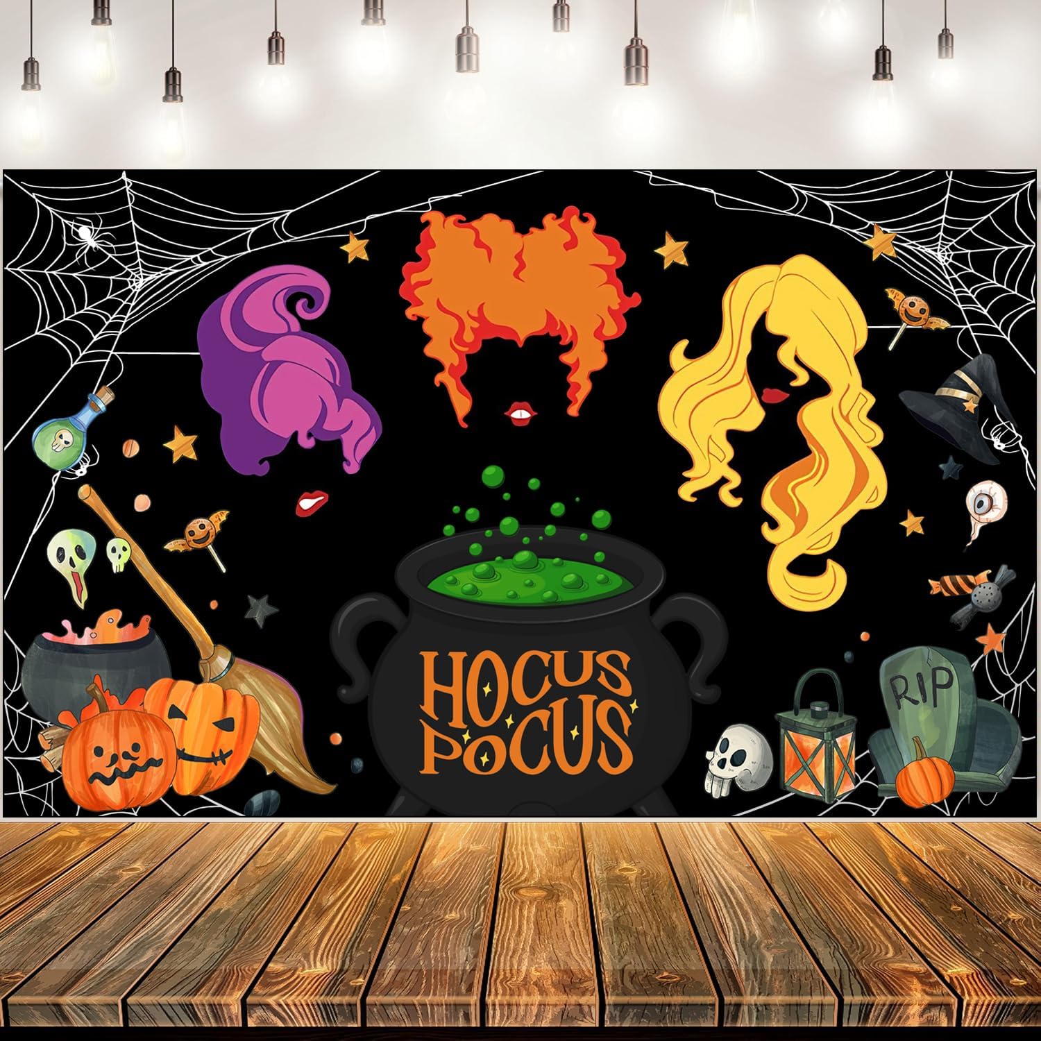 Hocus Pocus Halloween Backdrop Banner 44x72 Inches