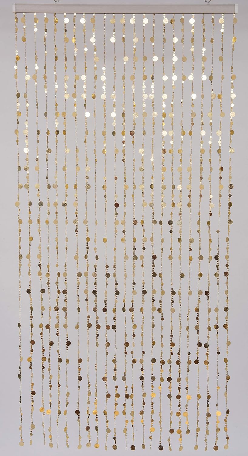 FlavorThings Gold Bubble Beaded Curtain 3 x 6