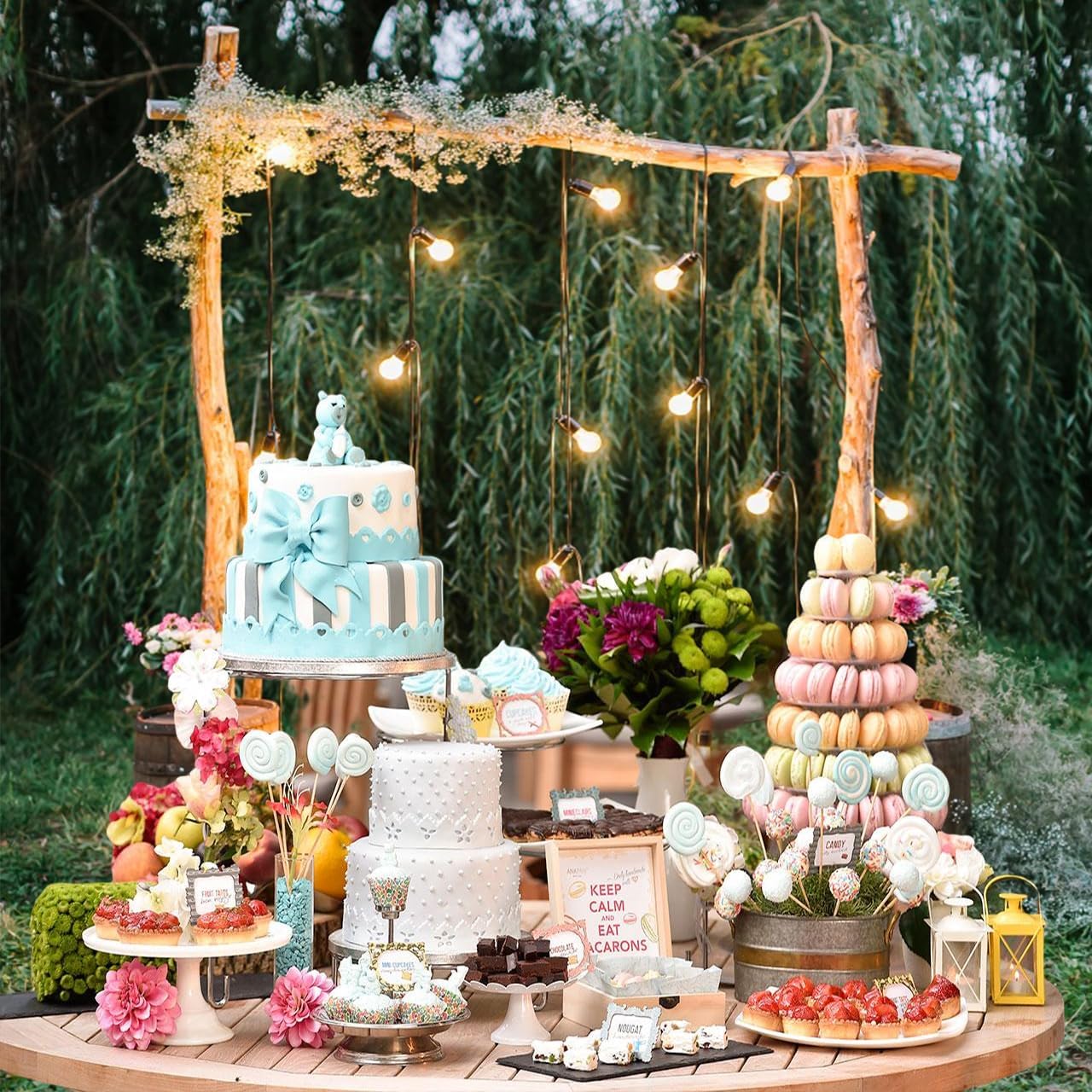 Baocicco 10x10ft Rustic Wedding Backdrop