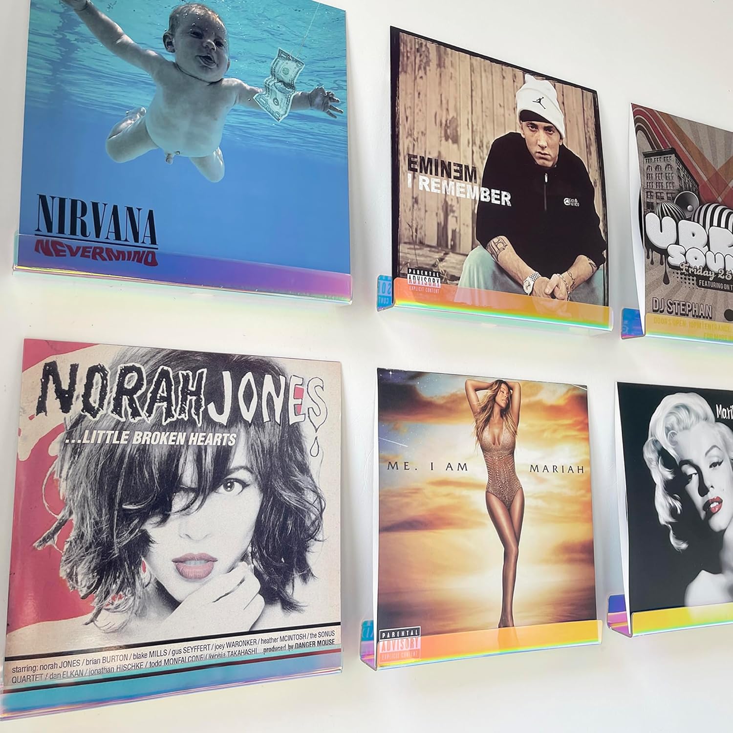 OrigoDeco 12 Inch Iridescent Vinyl Wall Mount Display