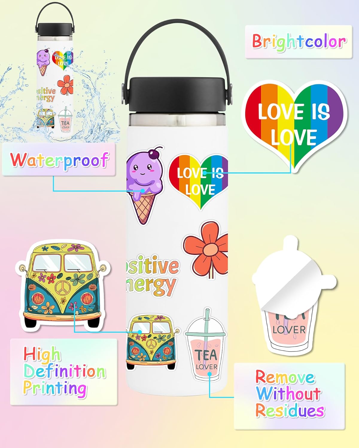 300 Pcs Cute Stickers for Kids and Teens