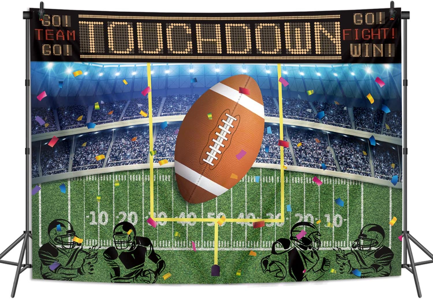 BINQOO Football Backdrop 7x5ft Photo Banner for Parties and Events
