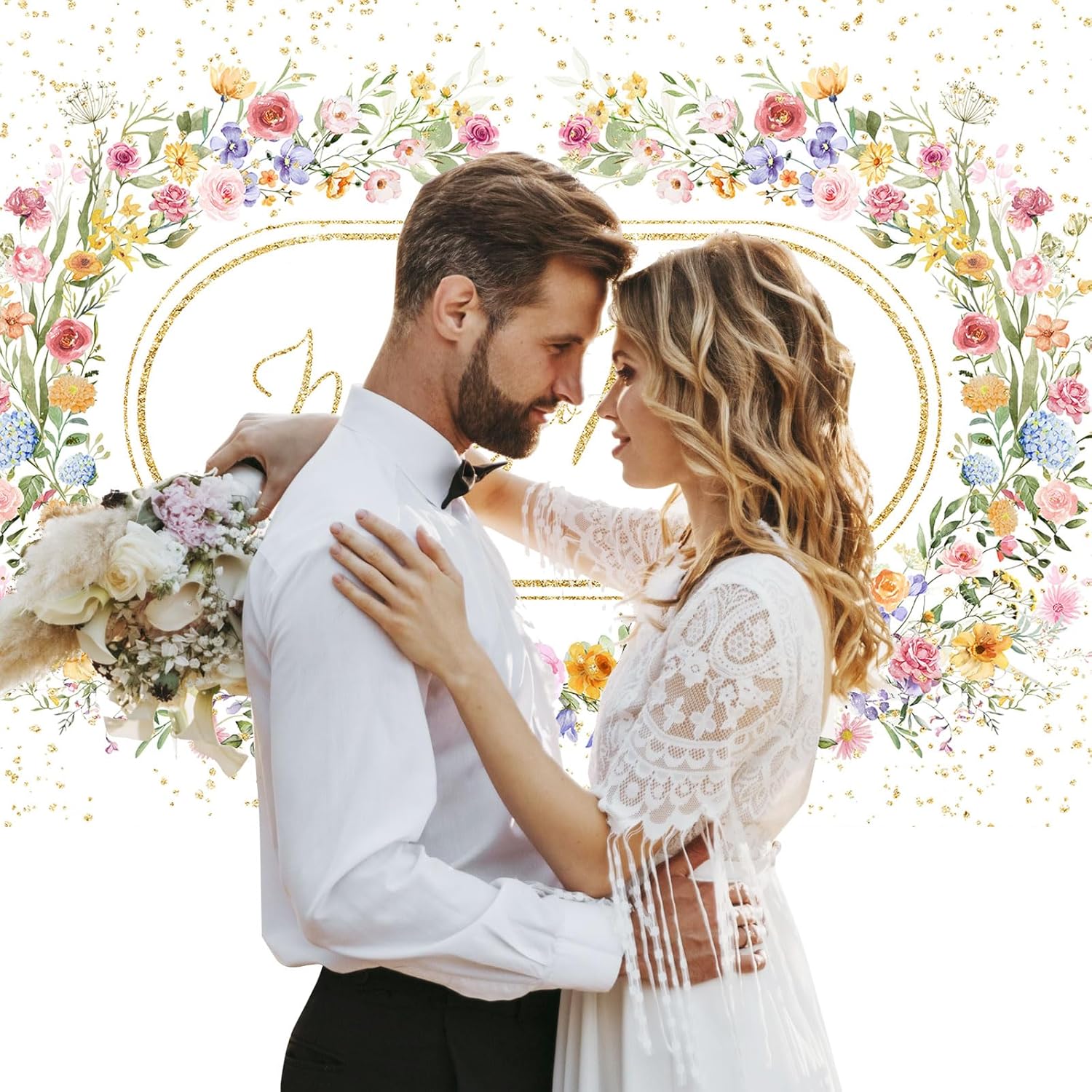 Miss to Mrs Floral Bridal Shower Backdrop 7x5ft