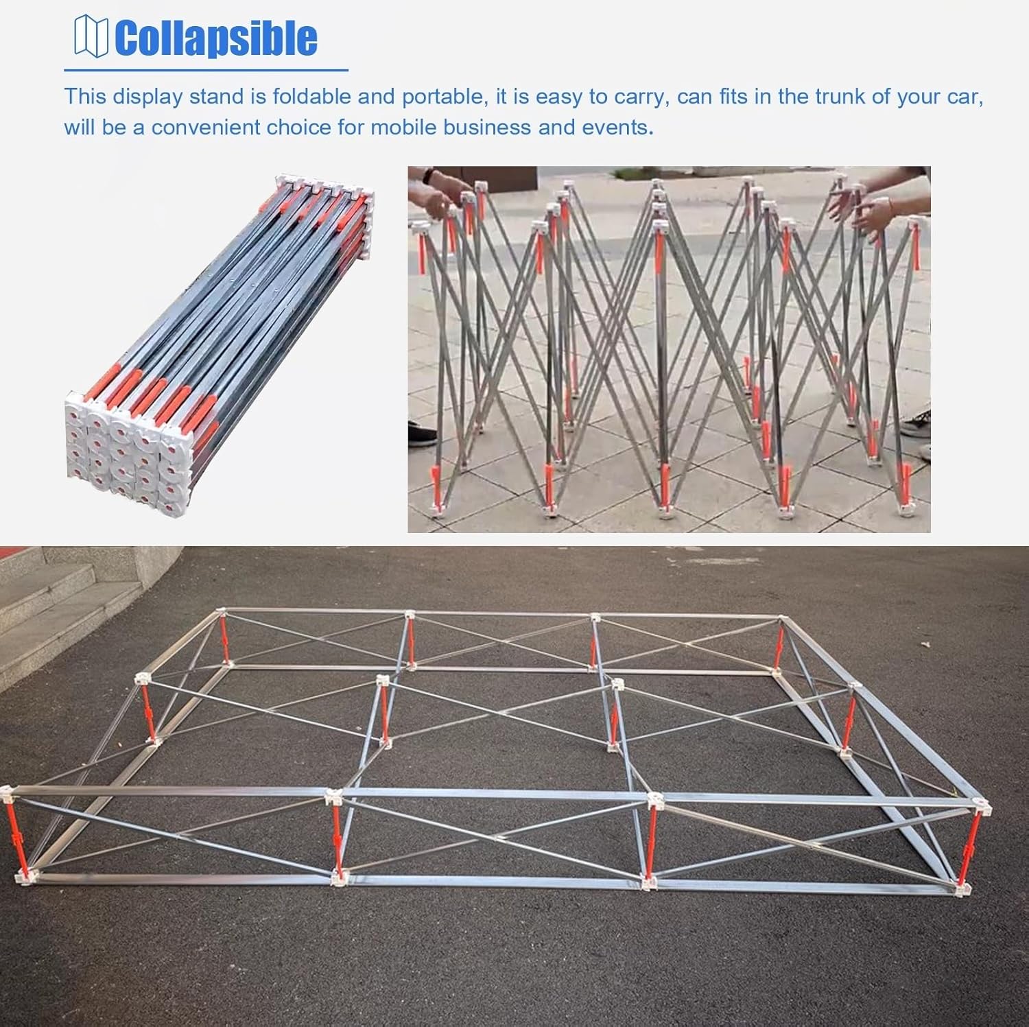 Aluminum Tension Black Out Fabric Pop Up Display Stand