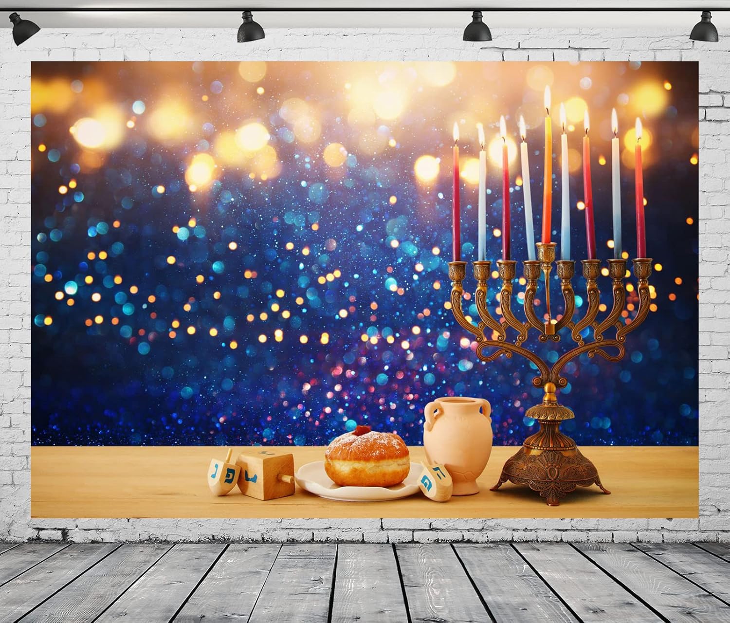 BELECO 9x6ft Hanukkah Photography Backdrop
