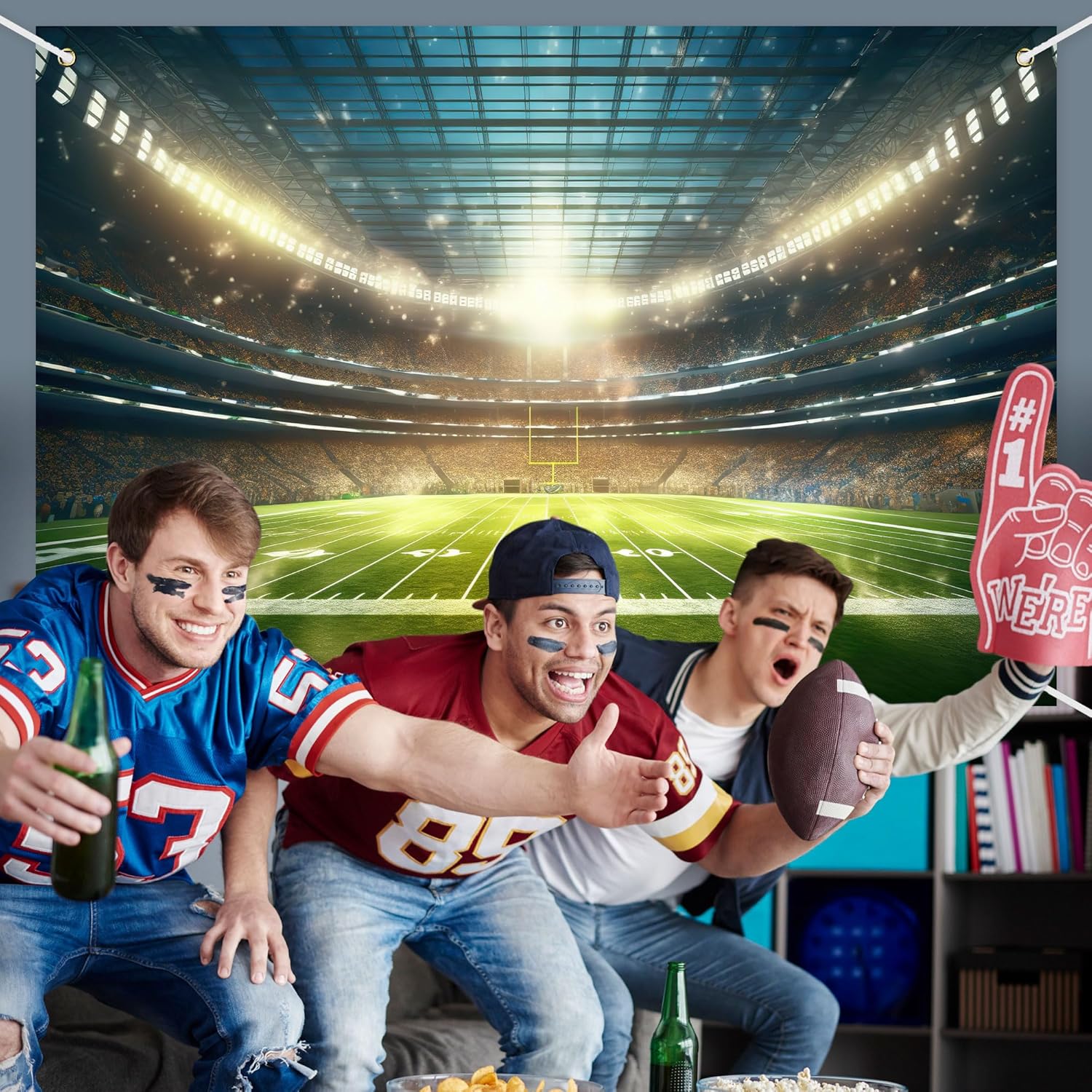 BECKTEN Football Field Photography Background 72x43in