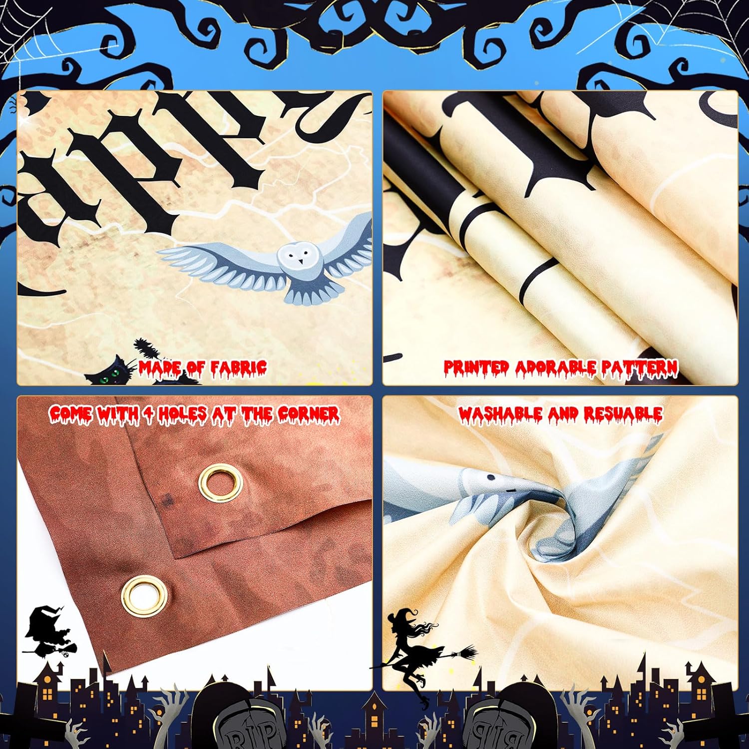 Wizard Birthday Backdrop Banners 6x36ft Party Decor Background