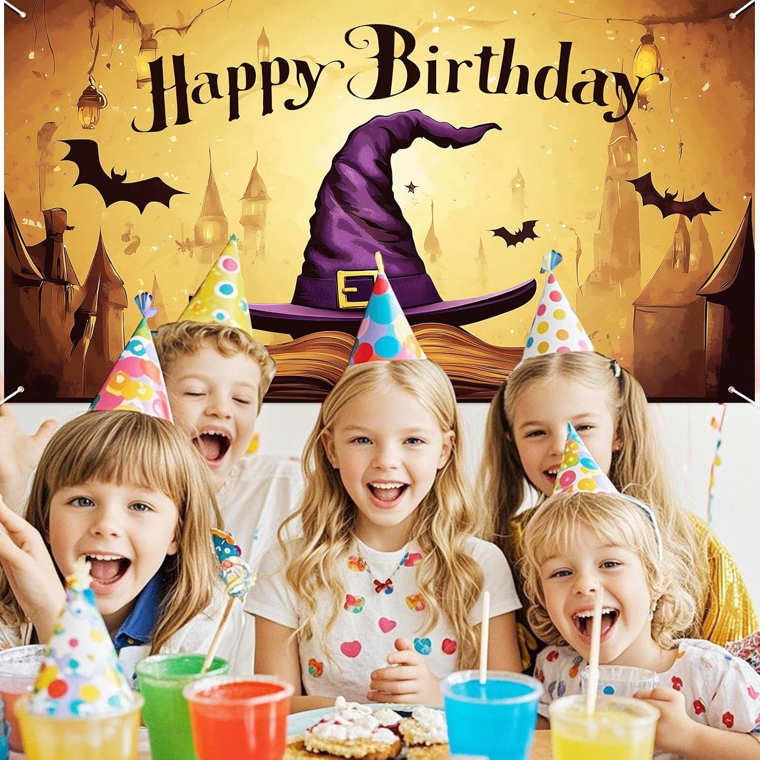 Magic Wizard Birthday Backdrop - 59x328ft
