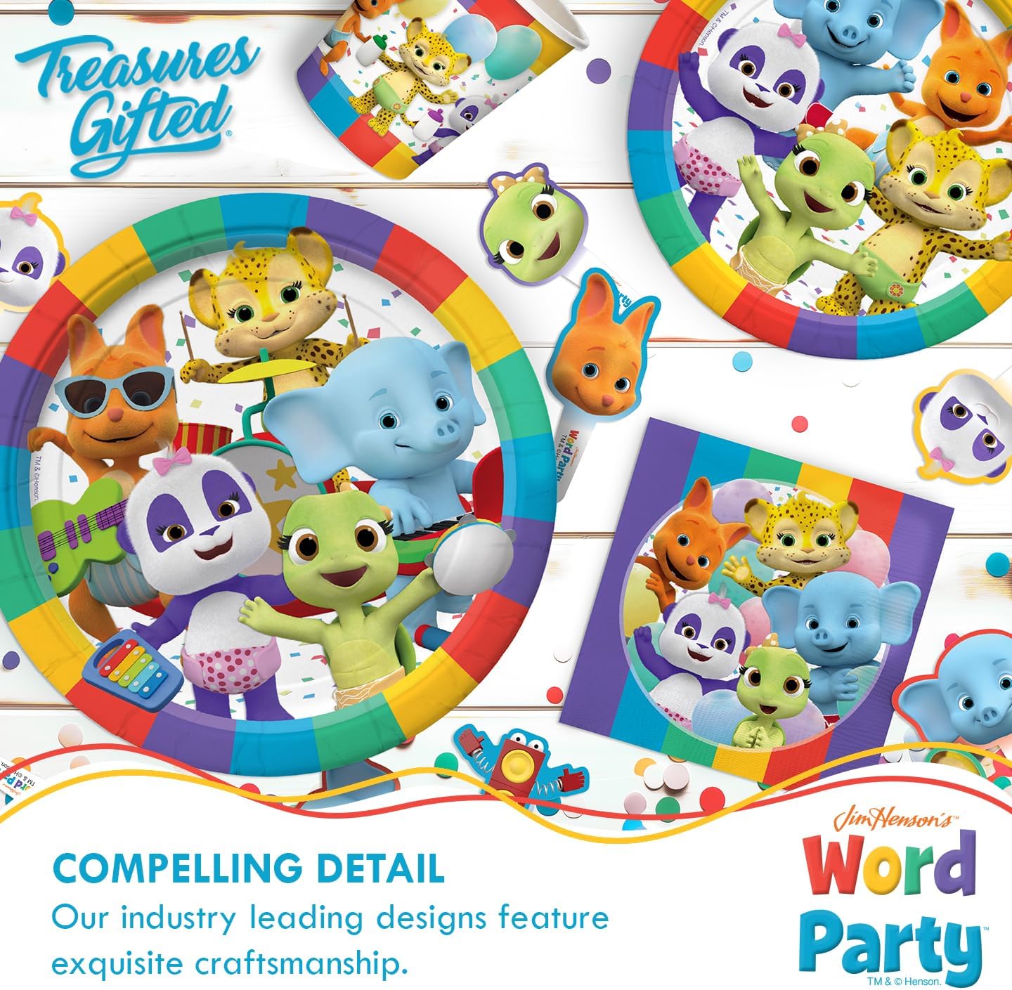 Treasures Gifted Word Party Backdrop 43ft x 6ft