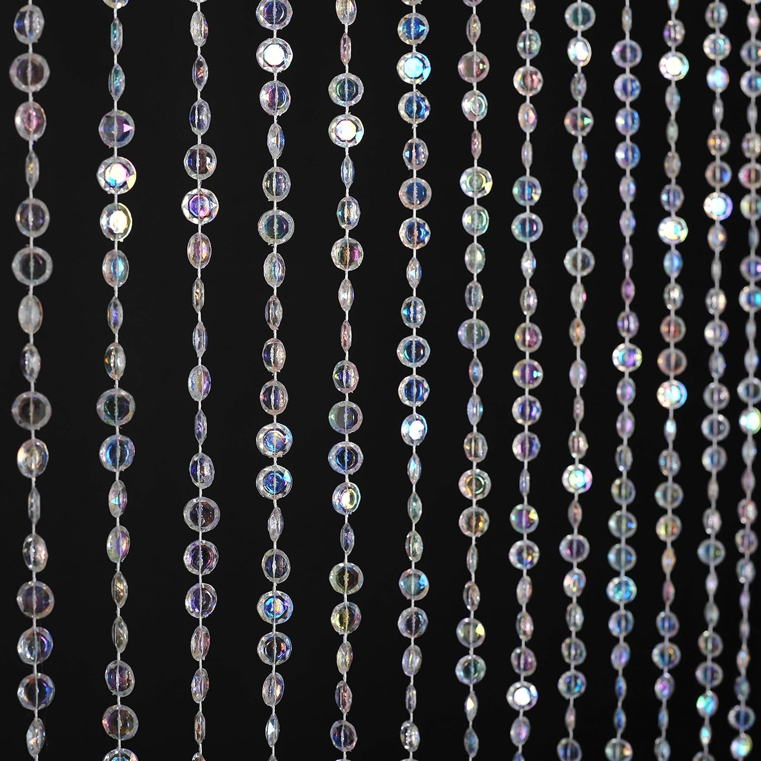 FlavorThings Iridescent Crystal Beaded Curtain 3ft x 6ft