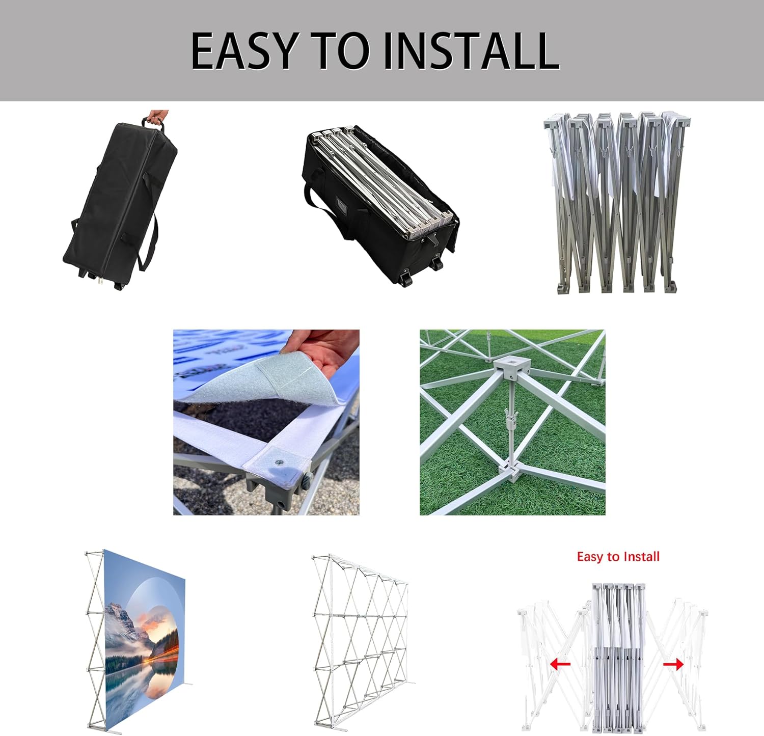 8x8 Portable Pop-Up Display Stand Frame Only