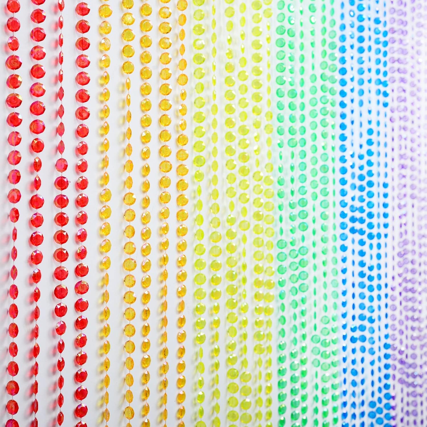 FlavorThings Diamond Cut Beaded Curtain 3x6 Feet