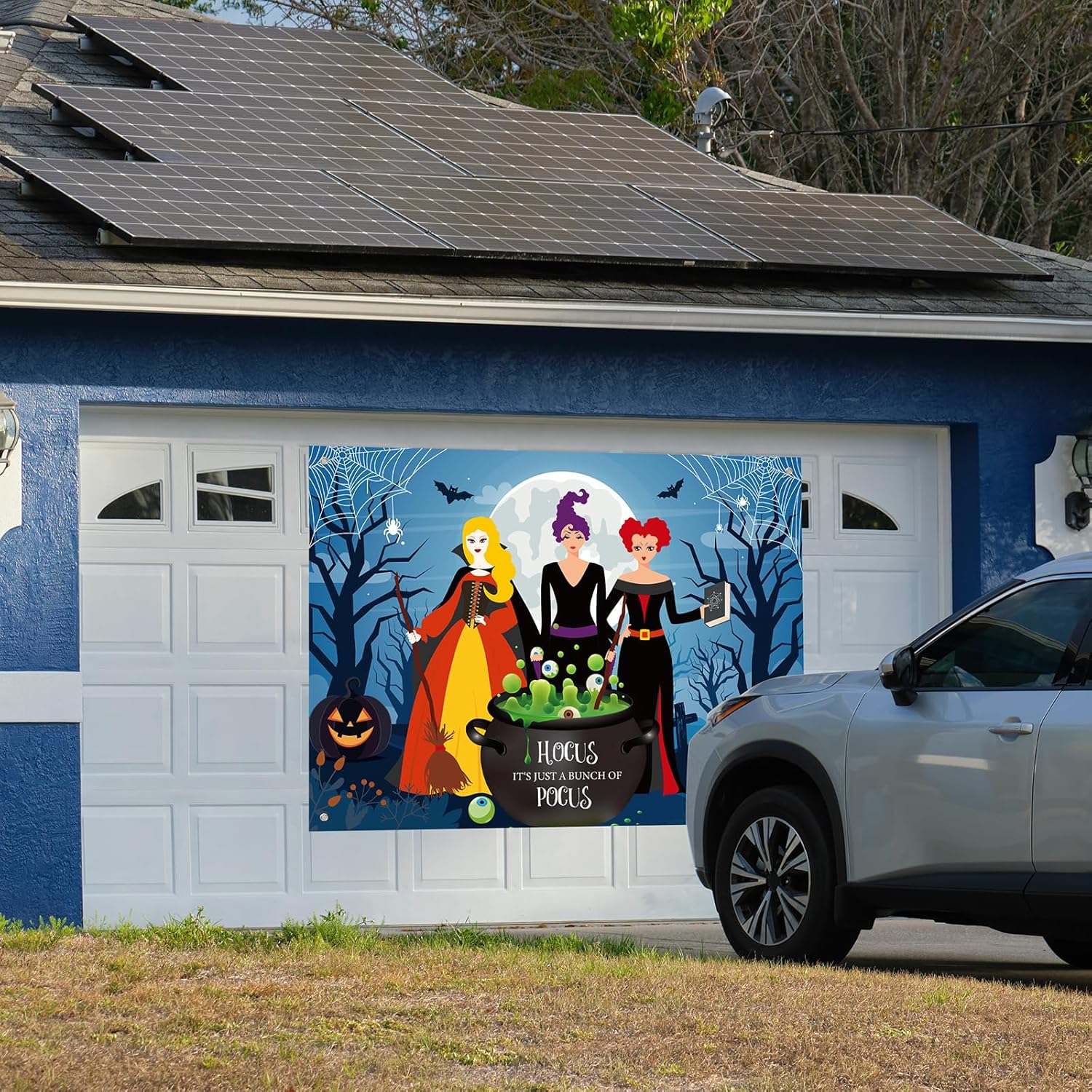 Halloween Car Decorations Kit Witch Themed Backdrop