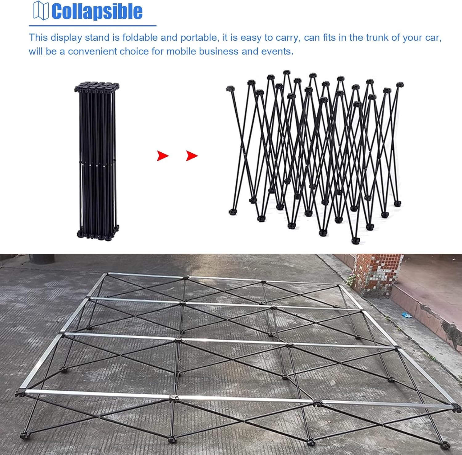 Tension Fabric Display Stand Booth Frame 10x125ft Portable Pop Up