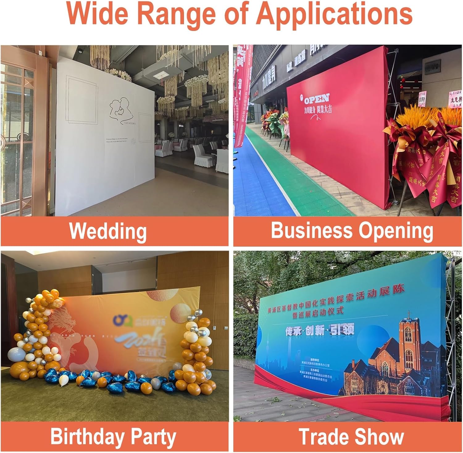 Aluminum Alloy Pop Up Display Stand with Bag and Ties 10ft L