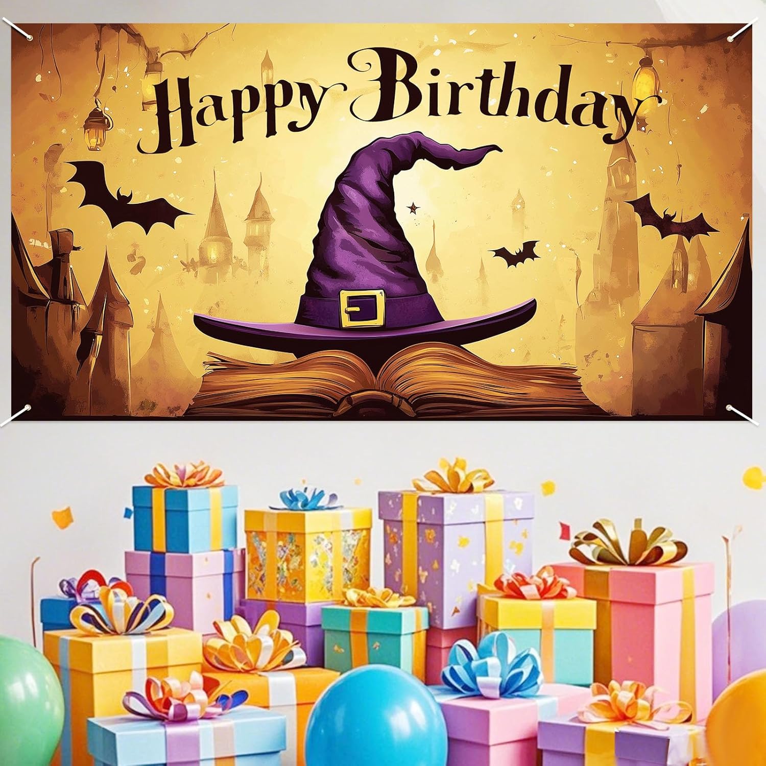 Magic Wizard Birthday Backdrop - 59x328ft