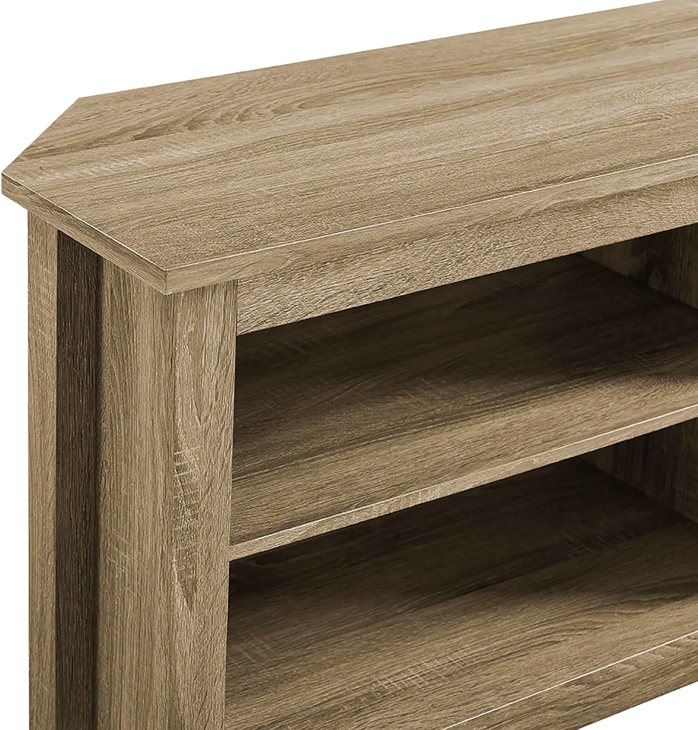 Walker Edison Maxwell Classic 2 Shelf Corner TV Stand
