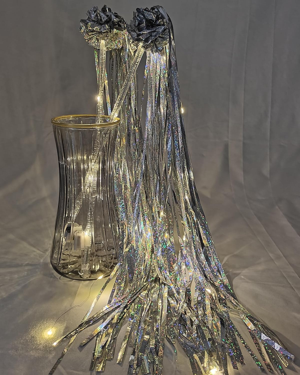 105 Piece LED Wedding Wand Set - Metallic Silver
