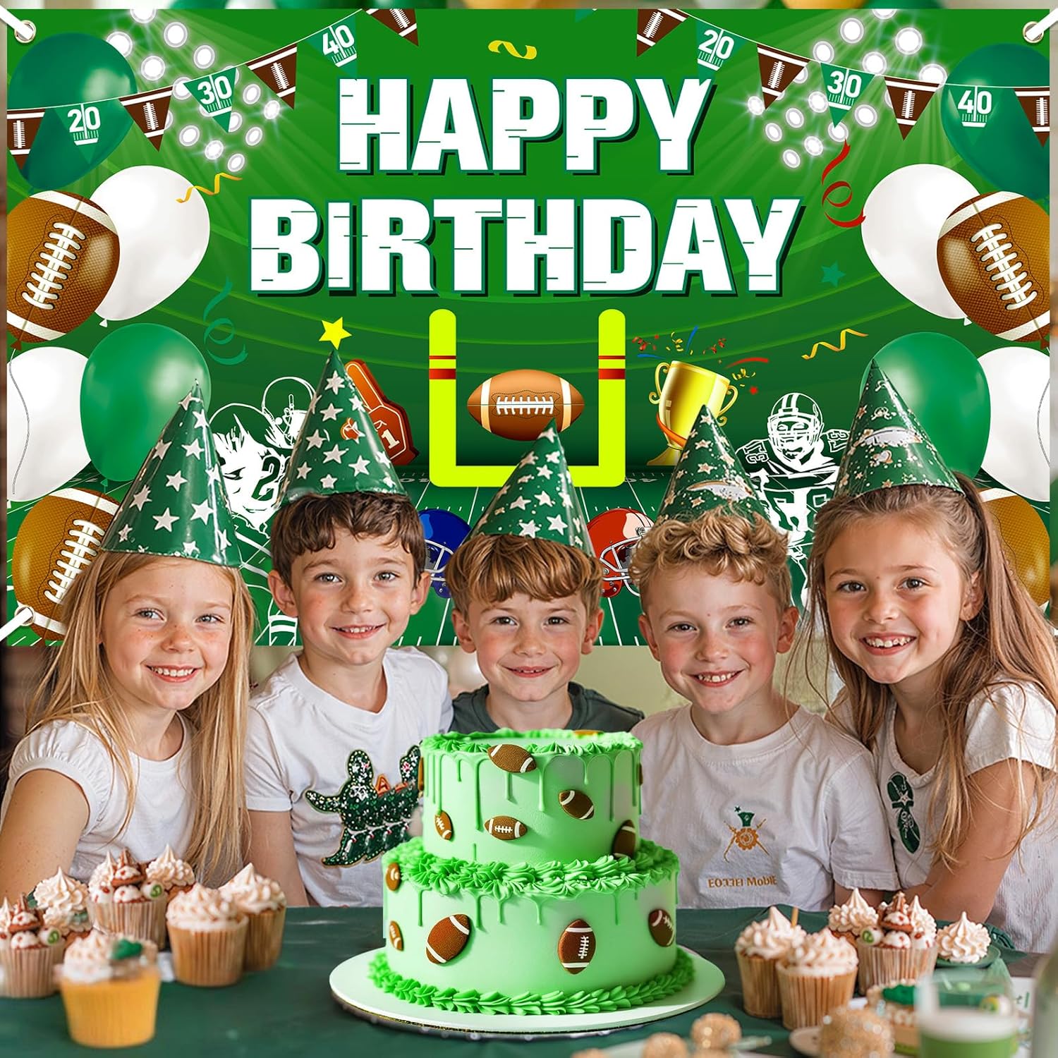 Football Birthday Party Decorations Backdrop Banner