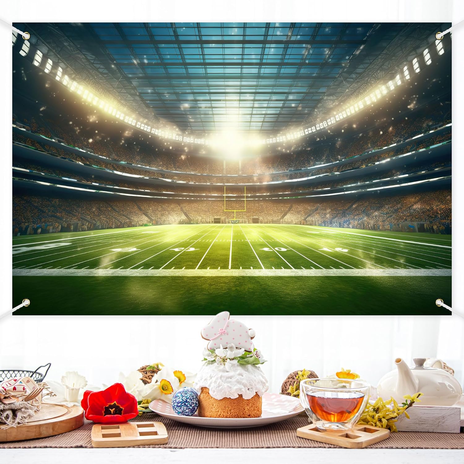 BECKTEN Football Field Photography Background 72x43in